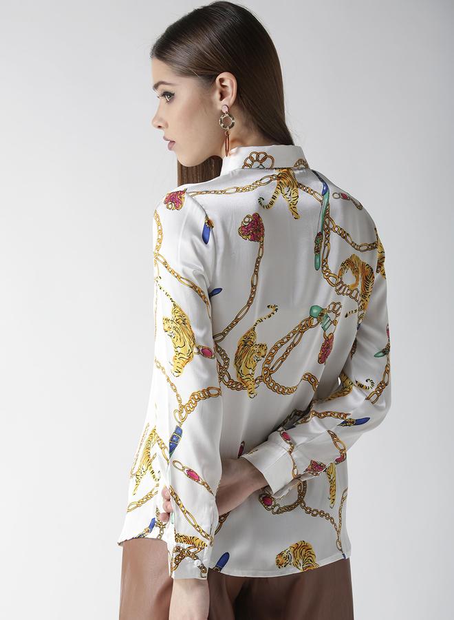 Stylestone Animal Print Buttoned Long Sleeve Shirt - Image 5