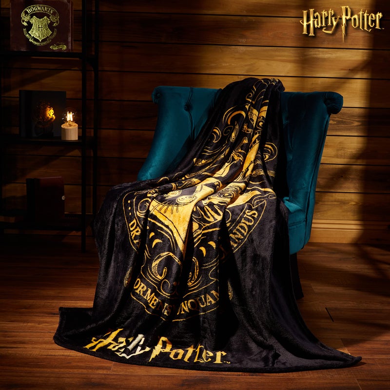 Harry Potter Fleece Throw Blanket Soft Cozy Bed Blanket Hogwarts Bedroom Decor Plush Comforter 59" x 51" for Bedroom Travel Gifts for Kids - Image 2