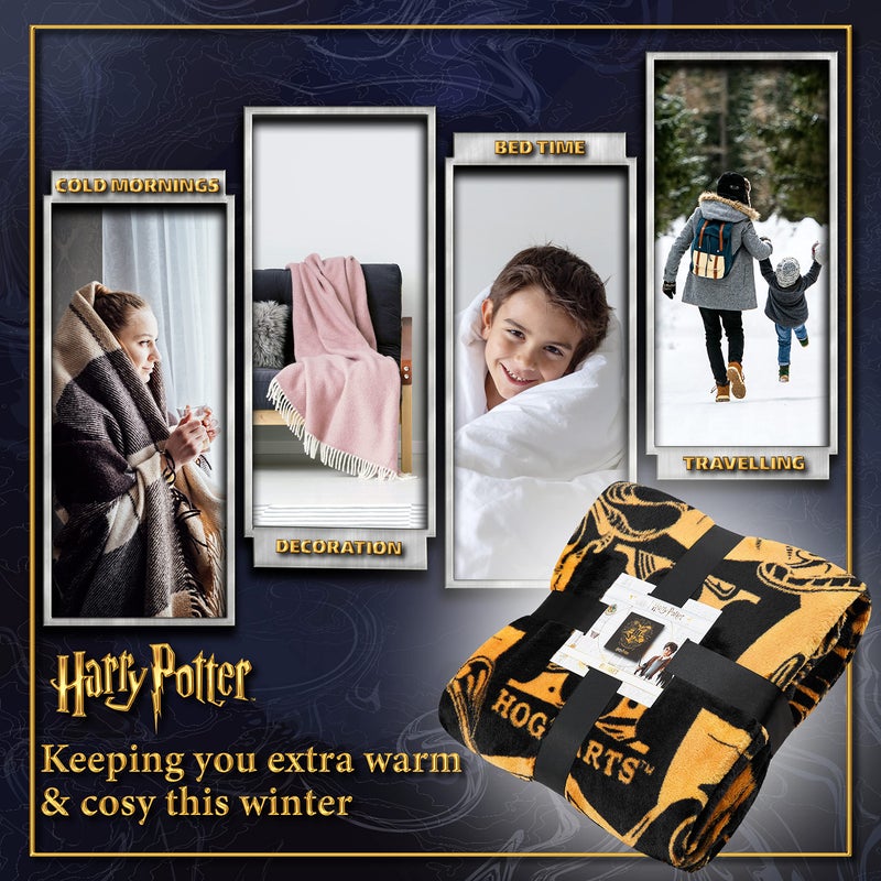 Harry Potter Fleece Throw Blanket Soft Cozy Bed Blanket Hogwarts Bedroom Decor Plush Comforter 59" x 51" for Bedroom Travel Gifts for Kids - Image 5