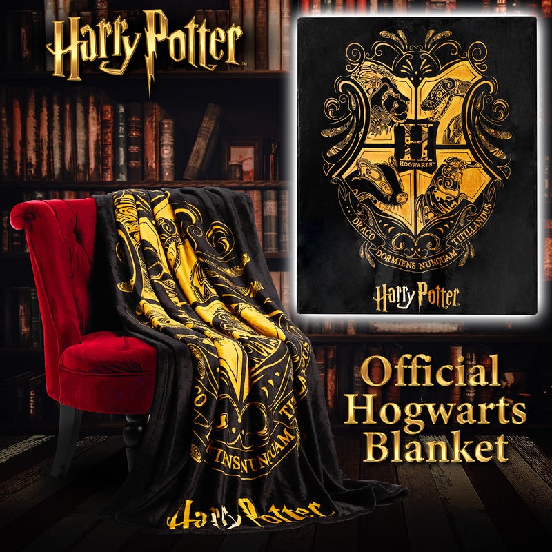 Harry Potter Fleece Throw Blanket Soft Cozy Bed Blanket Hogwarts Bedroom Decor Plush Comforter 59" x 51" for Bedroom Travel Gifts for Kids - Image 4