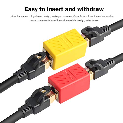 PASOW RJ45 Coupler in-Line Coupler Cat7 Cat6 Cat5e Ethernet Cable Extender Adapter Female to Female (5 Pack) - Image 2