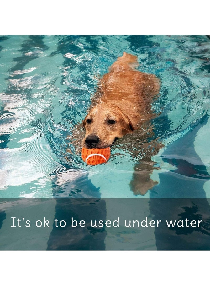 KASTWAVE Dog Toys for Chewers Rubber Fetch Tennis Ball with Squeaker Indestructible and Durable Rubber Pet Toy for Medium and Large Breed for Large Medium Breeds Dogs Puppies Training Teething - Image 3