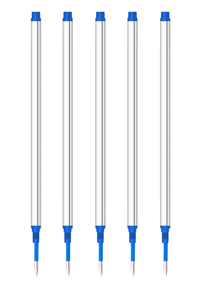 DunBong Spiral Refill, Replaceable Gel Ink Rollerball Refills 5 Pack, 0.5mm Medium Point, Threaded Rolling Ball Refills (Blue) - Image 5