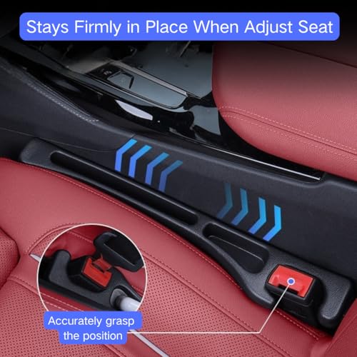 YOYOKIT 2PCS Car Seat Gap Filler, Universal No Drop Seat Guard Organizer, Stocking Stuffers for Men Women, Car Accessories Between Seat & Console for Car, SUV, Truck (Black) - Image 3