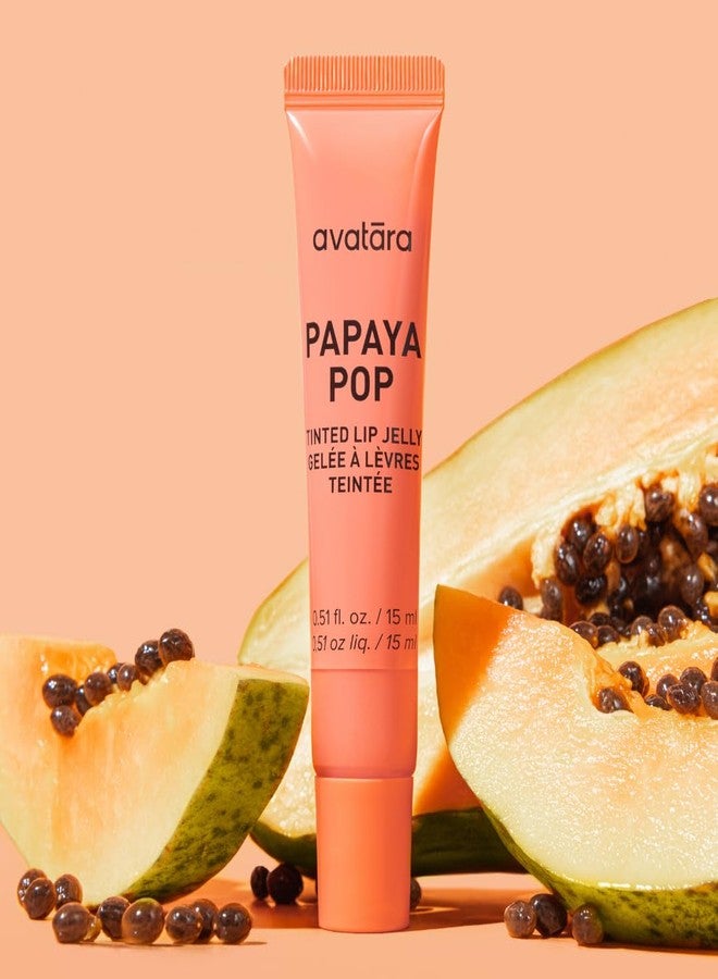 Avatara Papaya Pop Tinted Lip Jelly - Hydrating Tinted Lip Balm with Vitamin-Rich Fruit Extracts - Peachy-Coral Lip Treatment for Tweens, Teens and All Skin Types, Non-Sticky and Vegan - Image 5