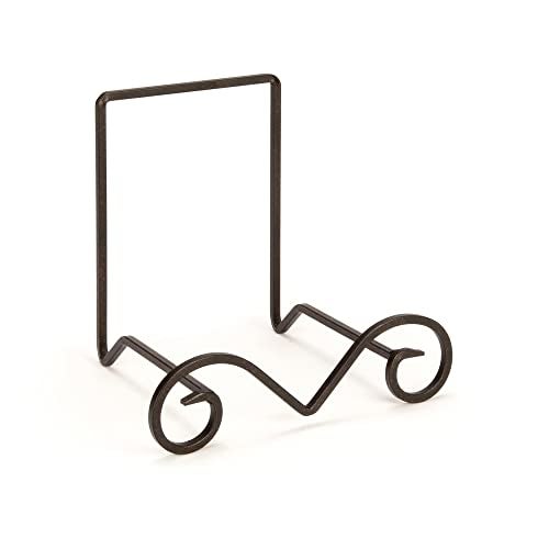 Tripar Decorative Keller Easel Stand, Black & Gold Finish (9-Inch Depth) - Beautifully Designed Tabletop Stand - Made of Solid Square Wire Metal - Perfect for Showcasing Pictures, Artwork, & More - Image 1
