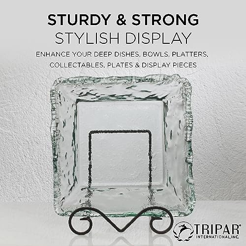 Tripar Decorative Keller Easel Stand, Black & Gold Finish (9-Inch Depth) - Beautifully Designed Tabletop Stand - Made of Solid Square Wire Metal - Perfect for Showcasing Pictures, Artwork, & More - Image 5
