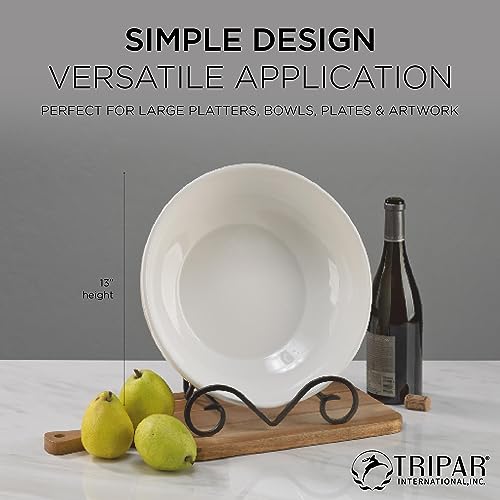 Tripar Decorative Keller Easel Stand, Black & Gold Finish (9-Inch Depth) - Beautifully Designed Tabletop Stand - Made of Solid Square Wire Metal - Perfect for Showcasing Pictures, Artwork, & More - Image 2