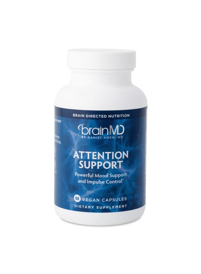 BRAINMD Dr Amen Attention Support 90 Capsules Promotes Mental Focus  Impulse Control Gluten Free 30 Servings - Image 1