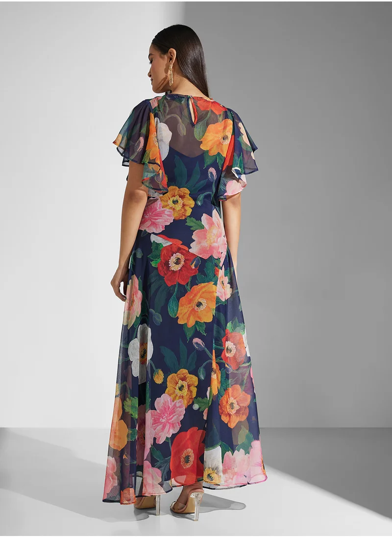 Hope & Ivy Cowl Neck Maxi Dress