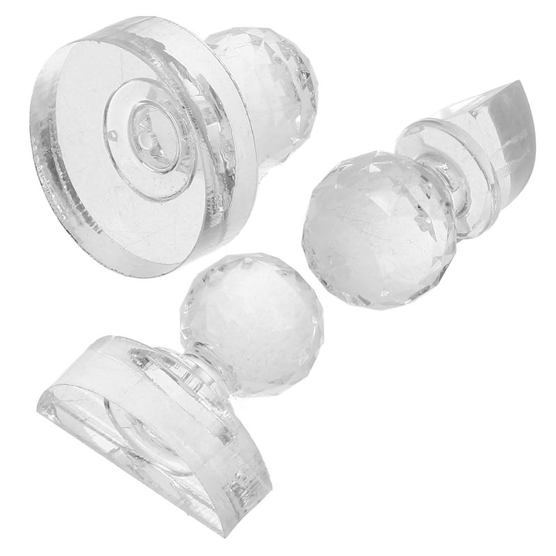 3pcs Eyeshadow Makeup Stamp Press Molds Cosmetic Powder Pressing Tools 1/4 1/2 Crystal Blusher Repair Stamper DIY Eye Shadow Applicator for Makeup Professionals - Image 1