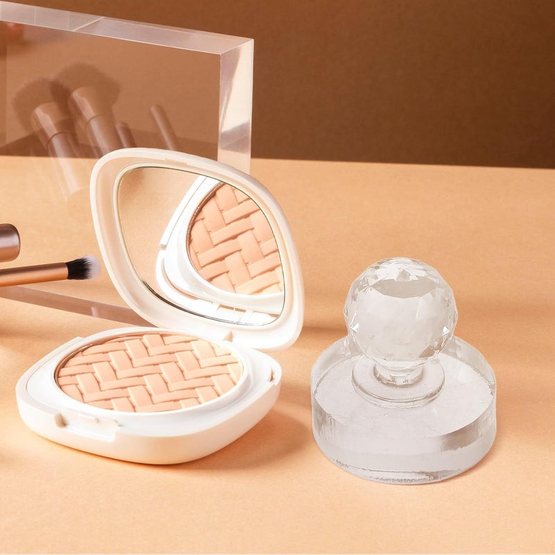 3pcs Eyeshadow Makeup Stamp Press Molds Cosmetic Powder Pressing Tools 1/4 1/2 Crystal Blusher Repair Stamper DIY Eye Shadow Applicator for Makeup Professionals - Image 4