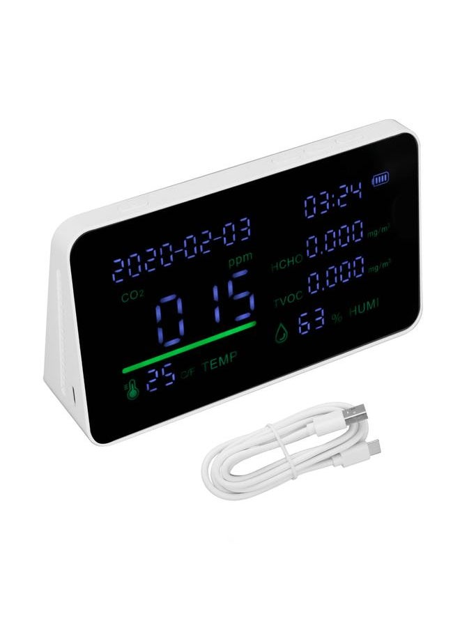 Thoraya Indoor Air Quality Monitor Temperature Humidity CO2 Monitor Carbon Dioxide Detector for Home School Office  - Image 2