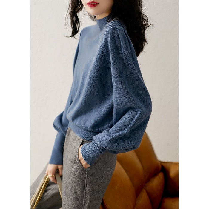 2024 Womens Sweater New Arrivals Autumn Winter Multicolor Bell Sleeve Knitwear Beige  - Image 3