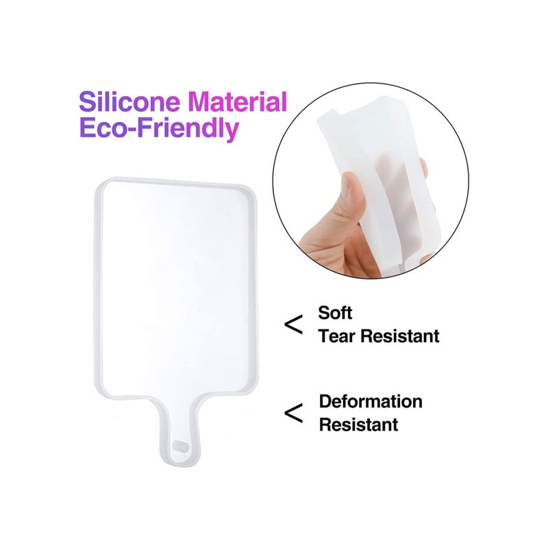 SOLARAE DIY Silicone Resin Molds, 3 Pcs Resin Casting Molds, Square Serving Tray Molds for Epoxy Resin Coaster, Great for Home Decoration, Ocean Wave Resin Painting Art - Image 3