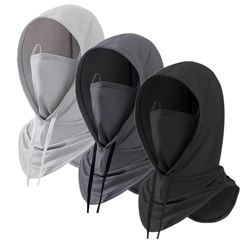 Cmonie 3 Pack Balaclava Sun UV Protection Hood Breathable Full Head Mask Face Cover for Men Women Motorcycle Cycling Fishing (Multi) - Image 1