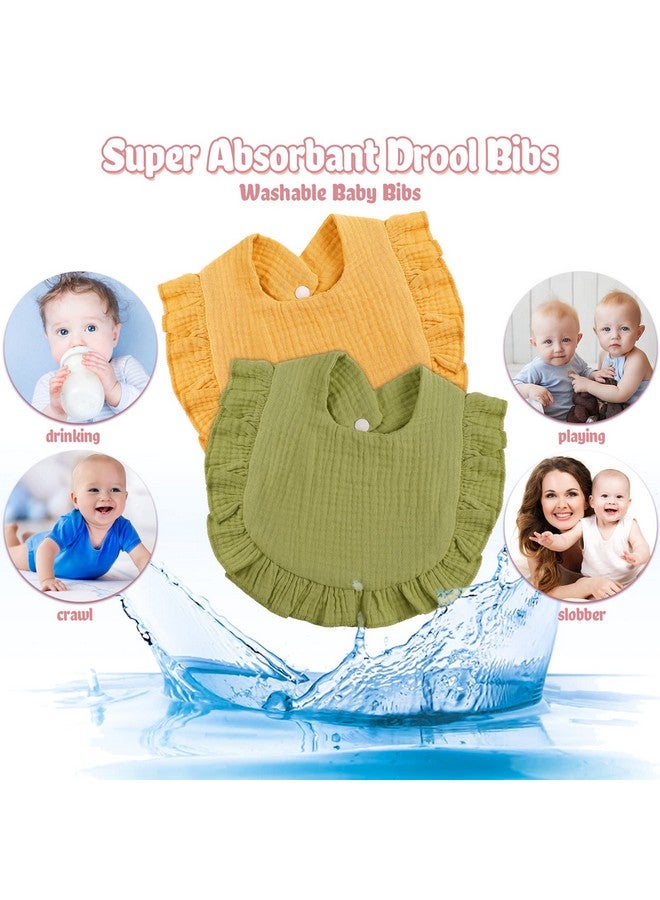 JaGely 12 Pieces Baby Muslin Bibs Bandana Drool Bibs for Boys and Girls Soft Adjustable Baby Cotton Teething and Drooling for Toddler Infant - Image 3