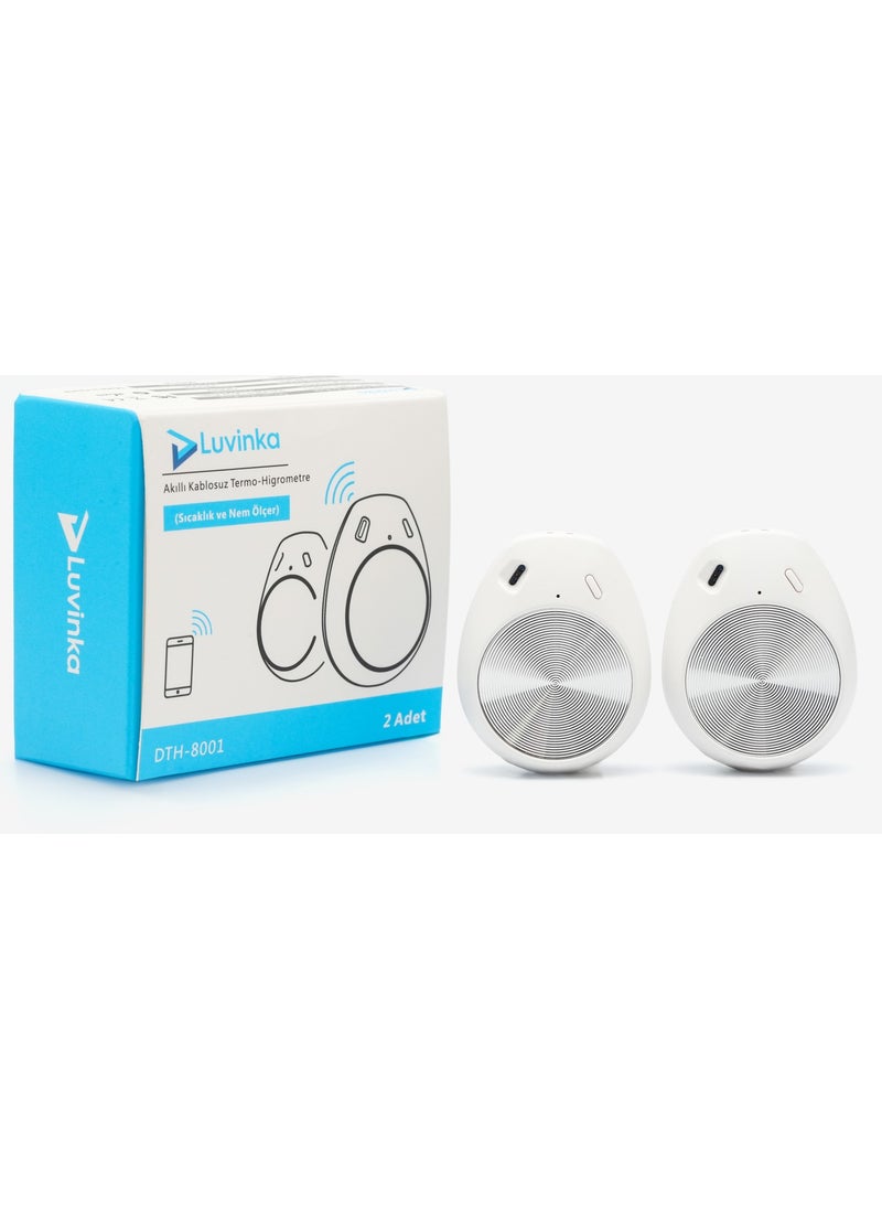 Luvinka - DTH-8001 Wireless Temperature and Humidity Meter, Datalogger Temperature and Humidity Tracking Device for Pharmacies - Image 1