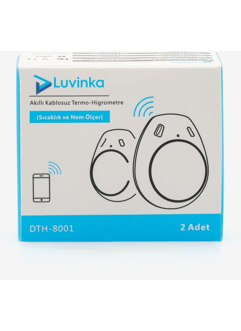 Luvinka - DTH-8001 Wireless Temperature and Humidity Meter, Datalogger Temperature and Humidity Tracking Device for Pharmacies - Image 1