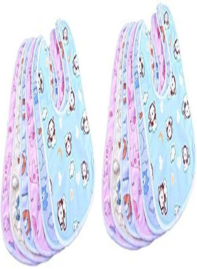 First Trend Waterproof and Quick Dry Baby Bibs Multicolor (Pack of 12) - Image 1