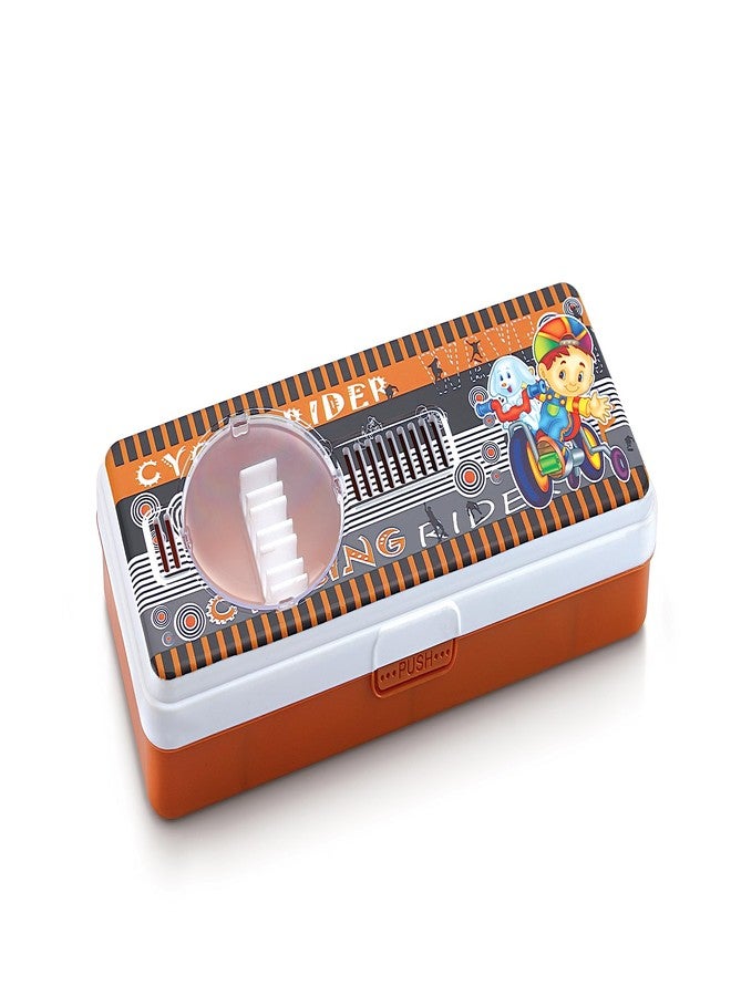 HAZEL Pencil Box for Art Organizer and Storage | Creative Crayon Box for Stationary Box | Compass Box with Separator for School Kids, Brown - Image 1