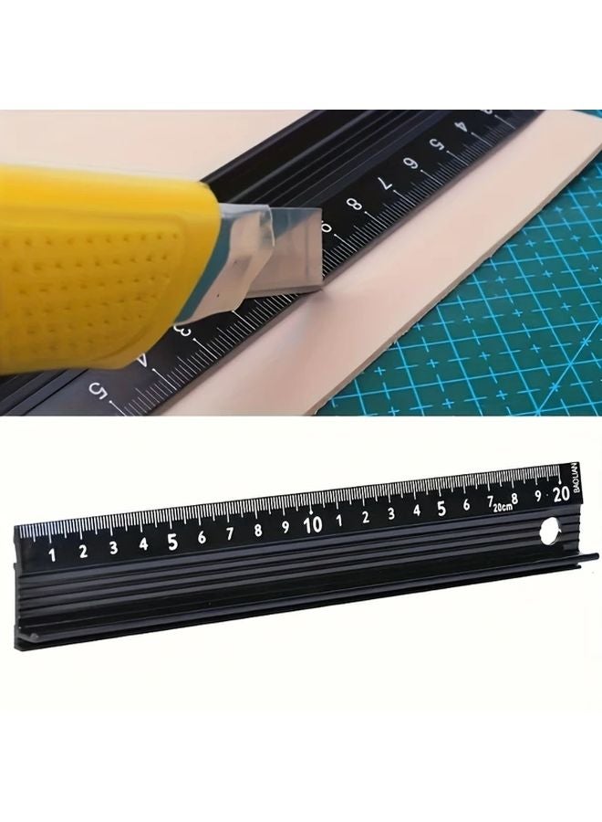 Multifunctional Aluminum Ruler Set 11 81 Inches With Cutting Protection Non Slip Pads - Image 2