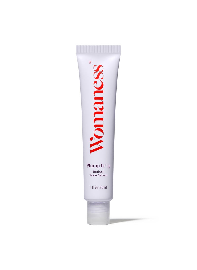Womaness - Womaness Plump It Up Retinol Serum - Roll-On Hyaluronic Acid Hydrating Serum, Collagen Boosting Retinol Fine Lines and Wrinkles Treatment + Smoothing Ceramide NG Anti Aging Skin Care Serum (30ml) - Image 1