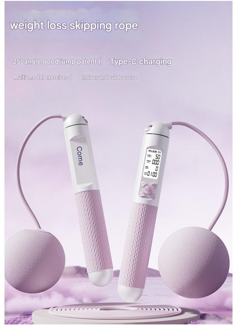 Generic Cordless Skipping Rope Weight Loss Specialized Counting Steel Wire Rope Skipping Rope Weight-bearing Adult Female Professional Fitness Exercise  - Image 2