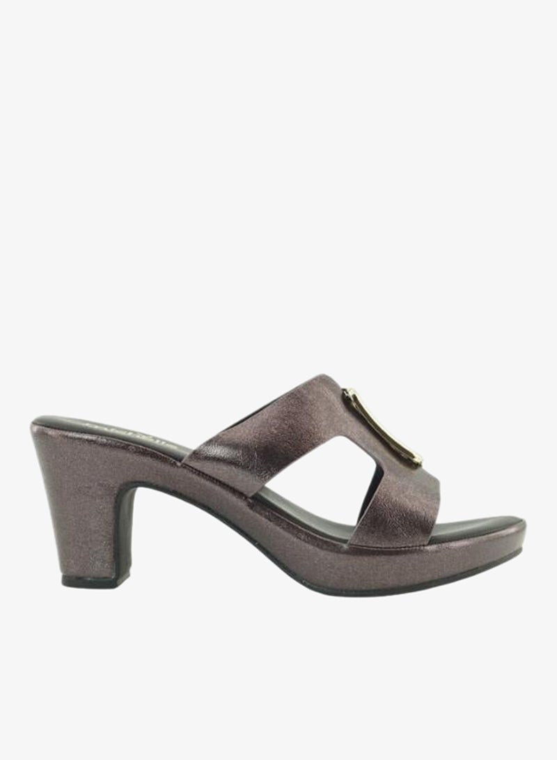 ميشيل مورجان 092-3099 Michelle Morgan Ladies Mid Heel Sandals 514ZD098 Bronze - Image 1