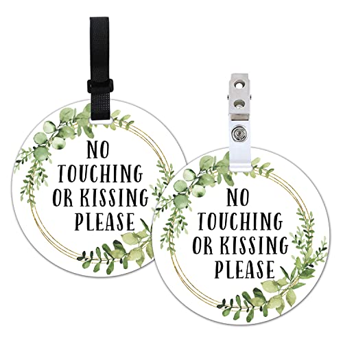 EKSPLODI Don’t Touch Baby Sign, No Kissing Baby Car Seat Sign or Stroller Tag, 2 Pack Baby Stroller Car Seat Carrier Tag for Preemie Newborn (5 Inches) - Image 1