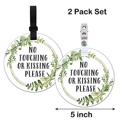 EKSPLODI Don’t Touch Baby Sign, No Kissing Baby Car Seat Sign or Stroller Tag, 2 Pack Baby Stroller Car Seat Carrier Tag for Preemie Newborn (5 Inches) - Image 3