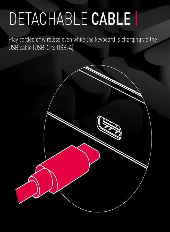 Cherry MX 8.2 TKL Wireless Gaming Keyboard. Compact TenKeyLess. Mechanical 87 Keys RGB Backlit Keys ABS Keycaps. MX Brown Switch. Aluminum Carrying Case Included. - Image 4