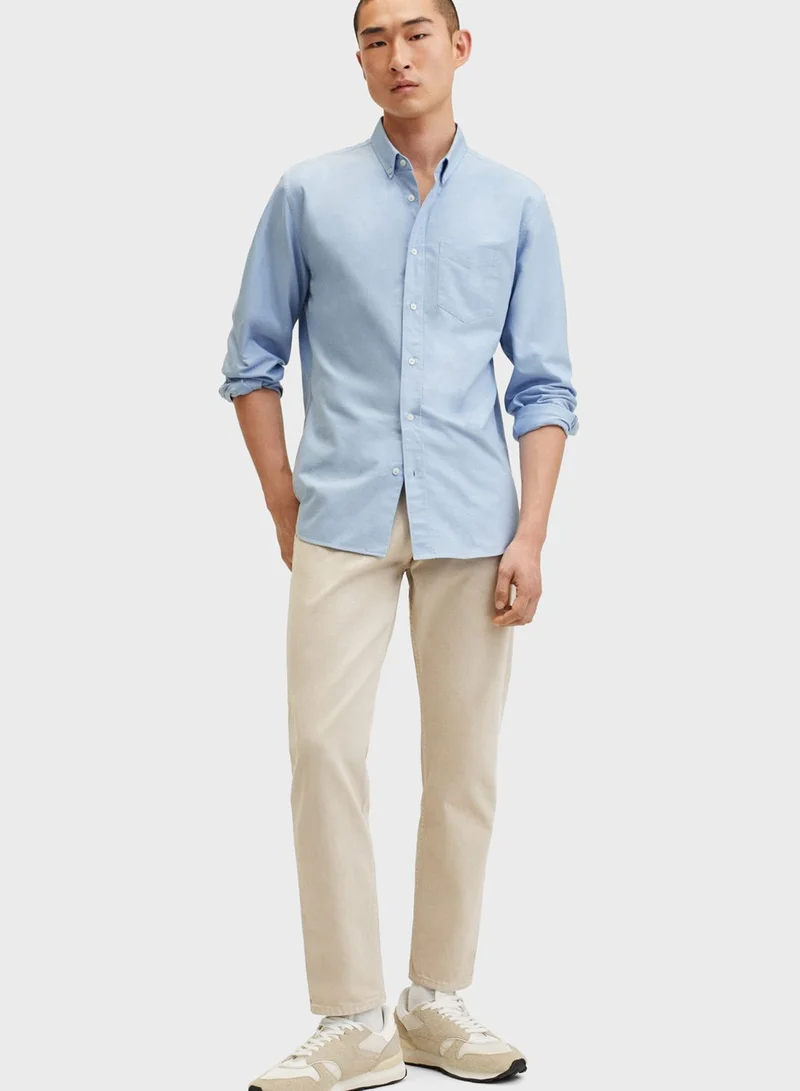 Mango Man Button Down Regular Fit Shirt