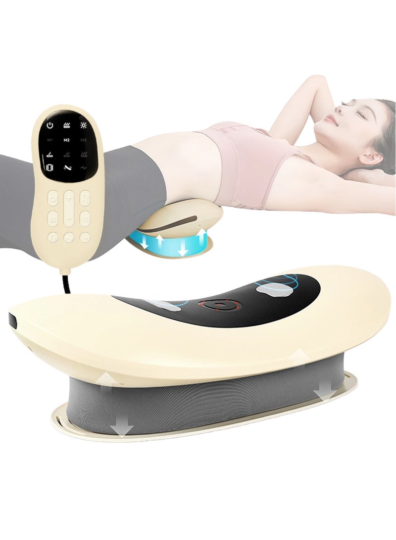 EzzySo مدلك كهربائي متعدد الوظائف للخصر، مريح للفقرات، تسخين، اهتزاز وتمديد لآلام الظهر، تدليك كامل للجسم في المنزل أو المكتب أو السفر - هدية مثالية للرجال والنساء - Image 1