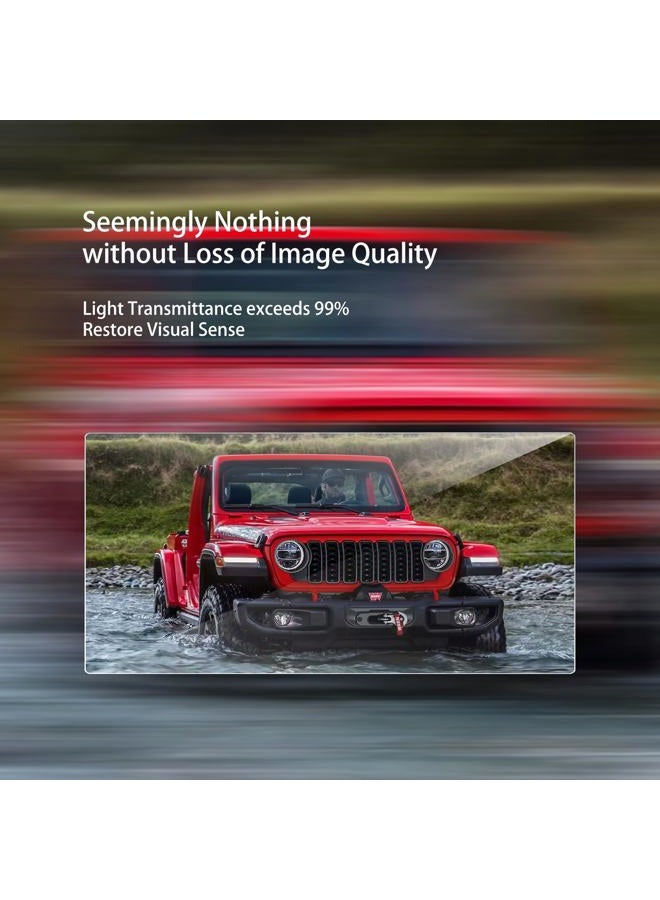 XXCIWP 2025 Jeep Wrangler Screen Protector for 2024 2025 2026 Jeep Wrangler JL Gladiator 4xe Sport Rubicon Sahara Willys Sport S 12.3Inch 2024 Wrangler Gladiator Accessories Tempered Glass 12.3'' - Image 5