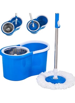 Festive Gallery Spin Mop For Floor Cleaning, Stainless Steel Mop and Bucket With Telescopic Handle, Hands Free Wringing, Floor Mop With 6L Large Capacity and Reusable Refills For Home Office  - Image 2