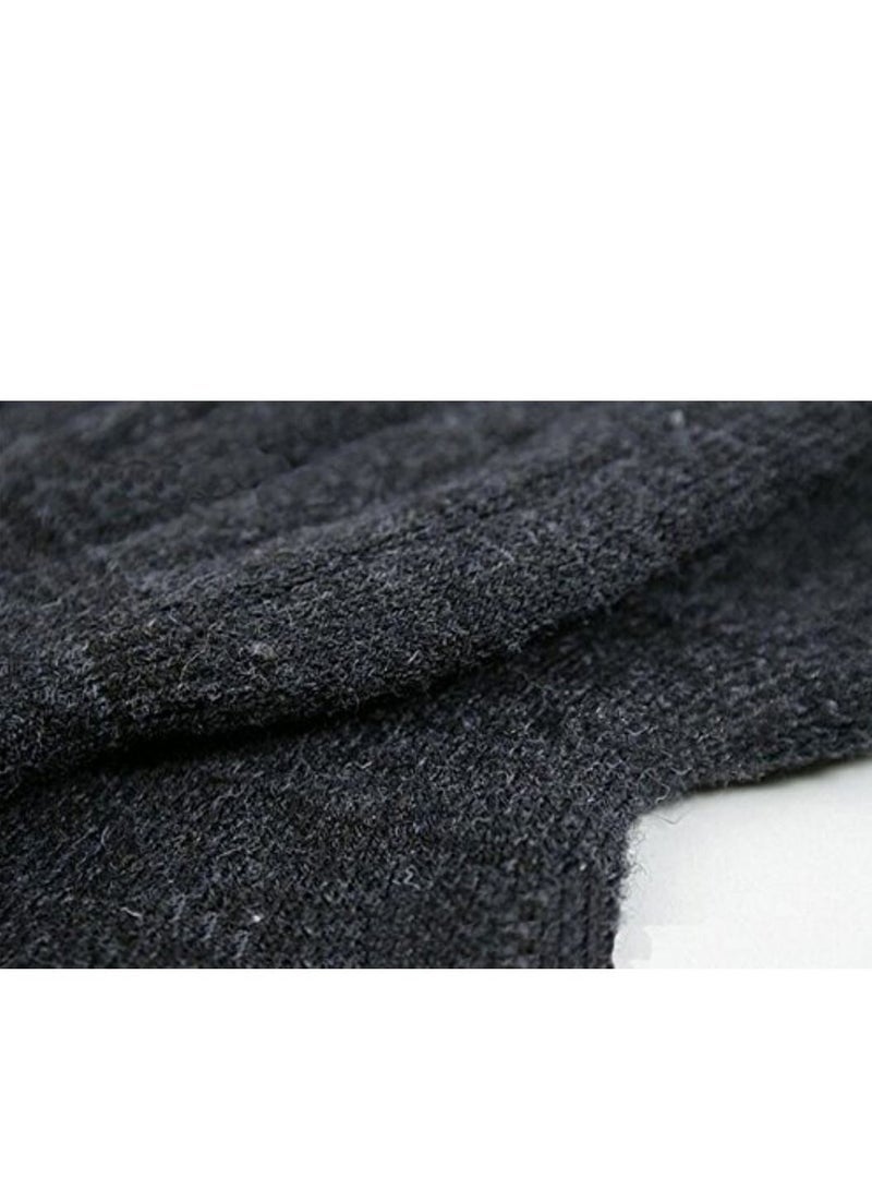 وسائد دعم للركبة من صوف الكشمير السميك الدافئ للجنسين لتدفئة الساق وأكمام رفيعة للركبة للرجال والنساء للرياضة والارتداء اليومي (رمادي داكن) - Image 4