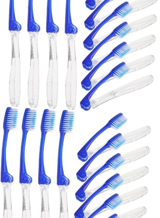 FRCOLOR 20 Pack Portable Folding Travel Toothbrushes Compact Design for Camping - Image 1
