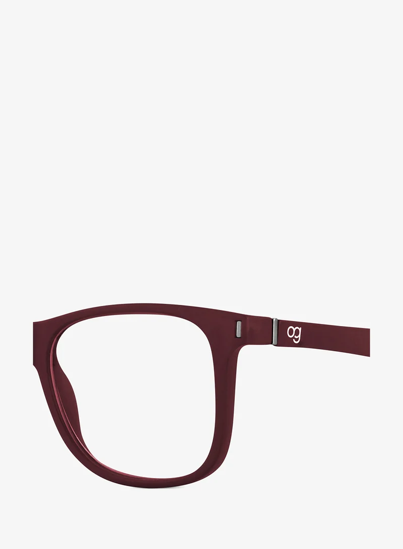 Woggles Noir Red Square Computer Glasses |Men & Women|100% UV Protection