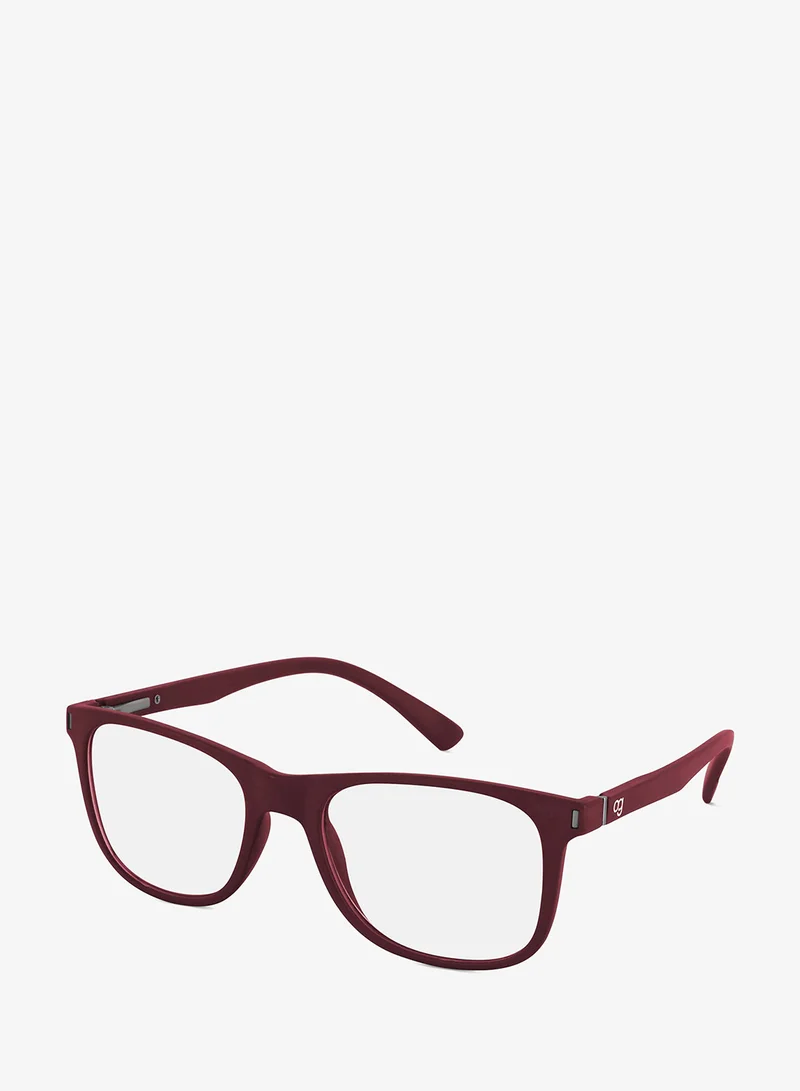 Woggles Noir Red Square Computer Glasses |Men & Women|100% UV Protection