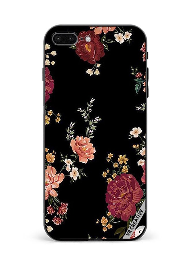 VR CREATIVE غطاء حماية لجهاز آبل آيفون 7 بلس/8 بلس بتصميم زهور متعدد الألوان - Image 1