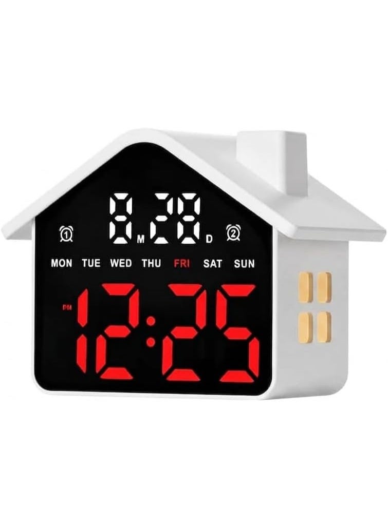 Modern Home-themed LED Digital Desk Clock and Alarm Clock – Displays Time, Date, Day of the Week, and a Clear Digital Display for Home and Office - Image 1