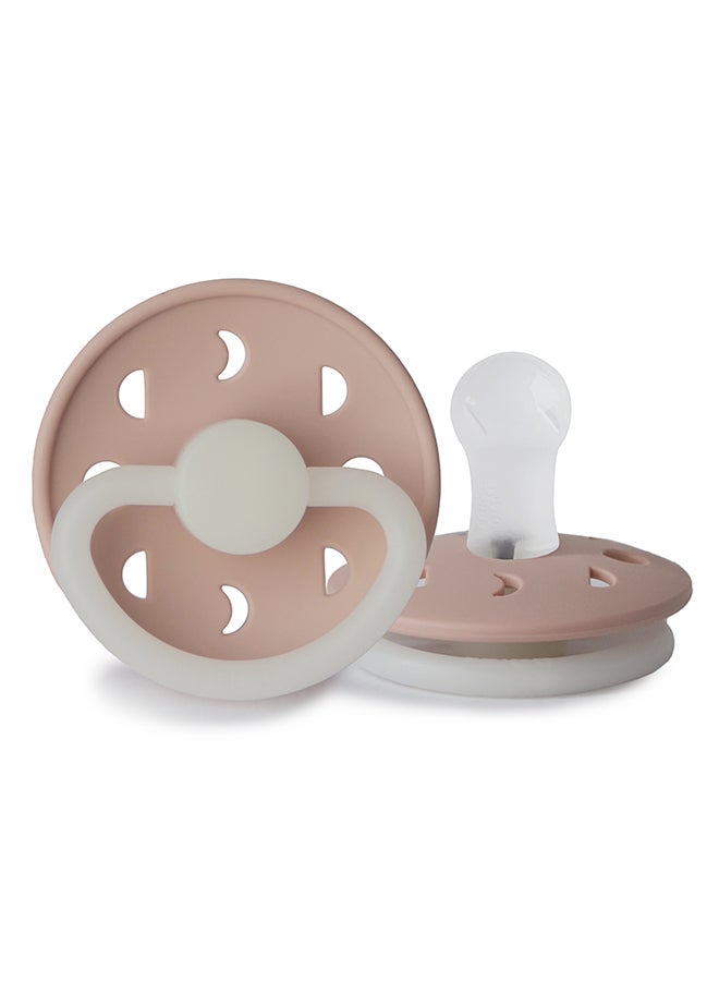 FRIGG Moon Phase Silicone Baby Pacifier 0-6M 1-Pack Blush Night - Size 1 - Image 2
