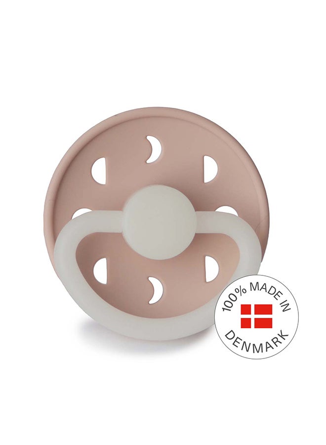 FRIGG Moon Phase Silicone Baby Pacifier 0-6M 1-Pack Blush Night - Size 1 - Image 3