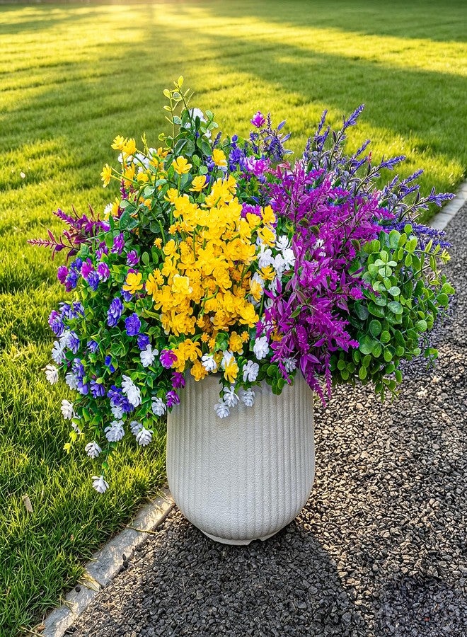 CLEANGOR 14 Bundles Artificial Flowers for Outdoors, UV Resistant Artificial Outdoor Plants, Faux Plants for Spring Summer Garden, Porch, Window Box, Hanging Planters, Home Wedding Farmhouse (Mix) - Image 1