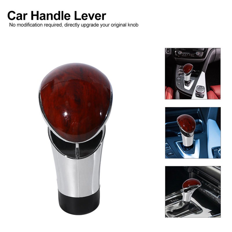 Car Gear Knob Automatic Transmission Lever Knob Accessories (Light Brown and ) - Image 3