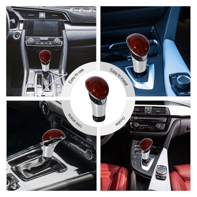 Car Gear Knob Automatic Transmission Lever Knob Accessories (Light Brown and ) - Image 5
