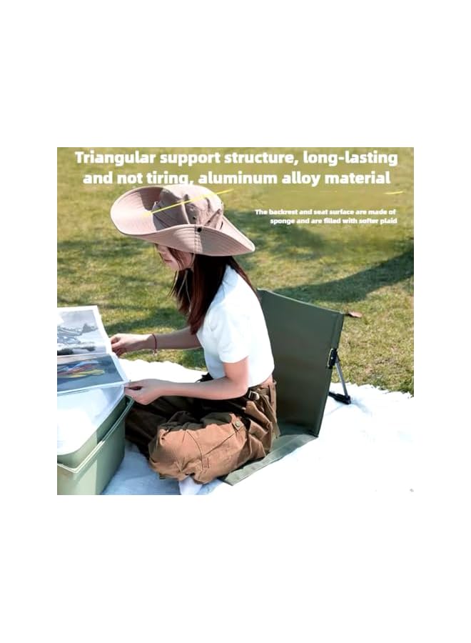 PROMASS كرسي تخييم خارجي خفيف الوزن مريح قابل للطي كرسي ترفيهي في الحديقة كرسي شاطئ محمول كرسي كسول فردي بني - Image 4