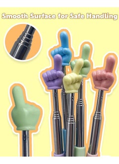 erorex Retractable Teacher Pointer For Classroom Kids Reading Dumero Extendable Finger Pointer Stick For School Collapsible Finger Pointing Stick Long Telescoping Hand Pointer 3 Pack: Blue Pink  - Image 4
