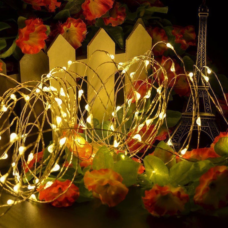 Led Copper Wire Light String: 2M/6.6Ft 20LEDs Multicolor - No Welding Points High Flexible Ip65 Waterproof 360 Degrees Illumination Low Power Consumption Starry Light String For Home Decoration - Image 4